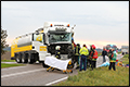 Twee vrachtwagens botsen in Bellingwolde [+foto]