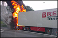Vrachtwagen van Breewel Transport in brand op E17 [+foto's]