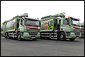 Twee nieuwe DAF CF 75 kraakpers voertuigen voor Van Happen Containers in Eindhoven