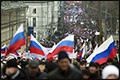 Russen demonstreren voor invasie Oekraïne