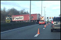 Vrachtwagen in middenberm op Belgische E40 [+foto]