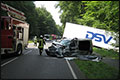 Automobilist overlijdt na frontale botsing met vrachtwagen [+foto's]