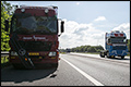 Kop staartbotsing tussen twee vrachtwagens bij Harderwijk [+foto]