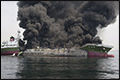 Acht vermisten na explosie op tankschip 'Shoko Maru' [+foto]