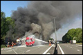 Dode bij grote vrachtwagenbrand E40 is Britse chauffeur [+video]