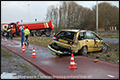 Dode na aanrijding tussen auto en vrachtwagen in Leeuwarden [+foto]