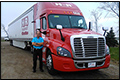 Vrachtwagenchauffeur Joe Lenzen is dolgelukkig in Canada