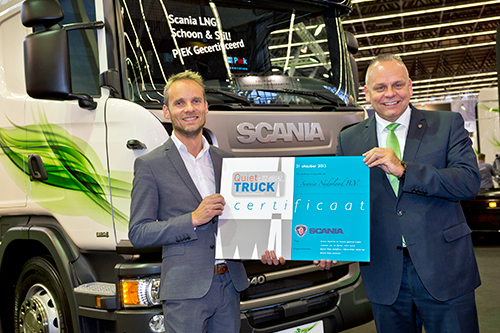 Piek-Keur certificaat voor Scania gas- en hybride vrachtwagen