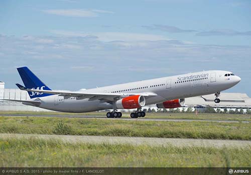 SAS ontvangt als eerste Europe maatschappij de nieuwe Airbus