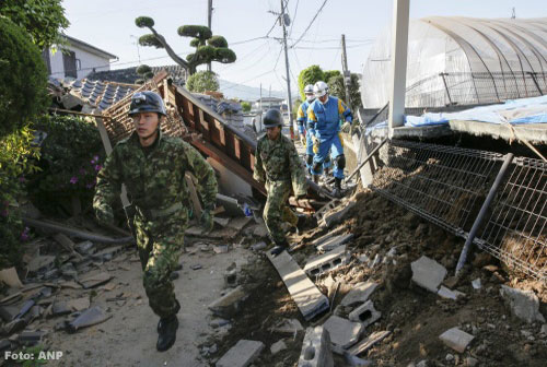 Dodental aardbeving Japan ruim veertig 