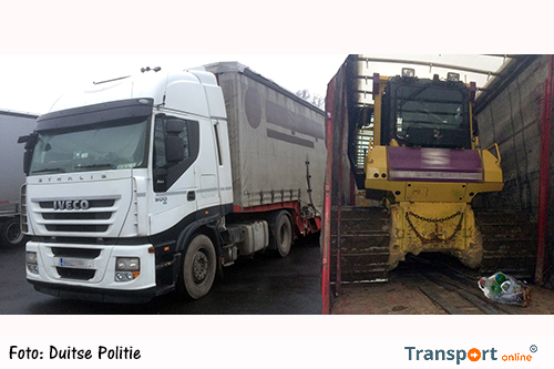 Roemeense vrachtwagenchauffeur met gestolen bulldozer opgepakt [+foto]