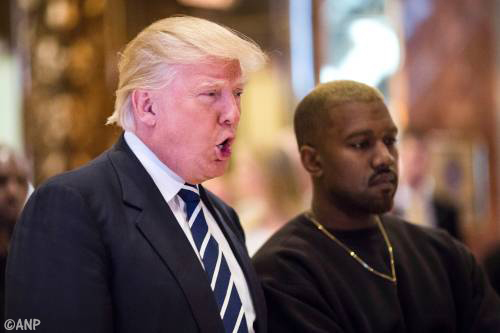 Rapper Kanye West op bezoek bij Trump