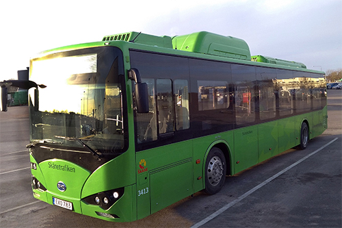 Eerste volledig elektrische BYD-bussen in gebruik in Zweden