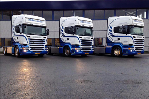 Drie nieuwe Scania's voor M. den Hollander Transport
