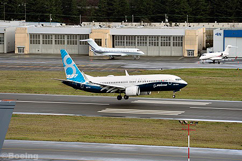 Nieuwe Boeing 737 MAX maakt eerste testvlucht