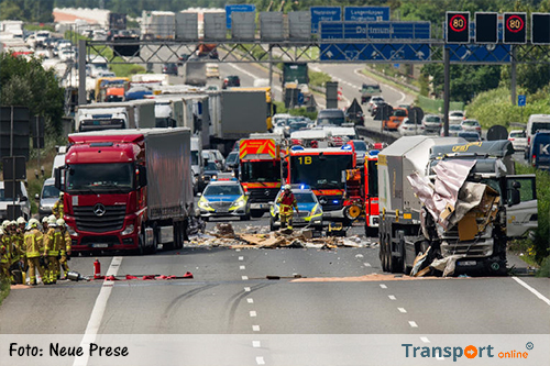 Duitse A2 bij Hannover zeker tot zaterdagochtend afgesloten na ernstig ongeval [+foto's]