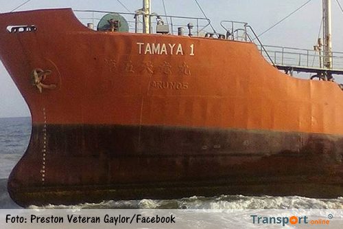 Mysterieus schip 'Tamaya 1' strandt op Liberiaanse kust