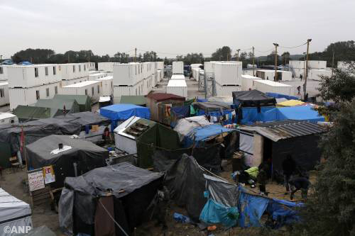 Kinderen Calais arriveren in Groot-Brittannië 