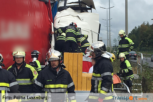 Ernstig vrachtwagenongeval in Luxemburg [+foto's]