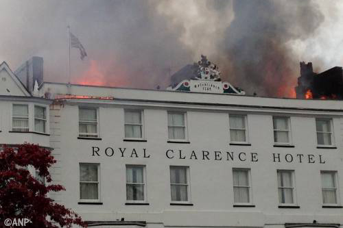 Brand verwoest oudste hotel 'Royal Clarence' van Engeland