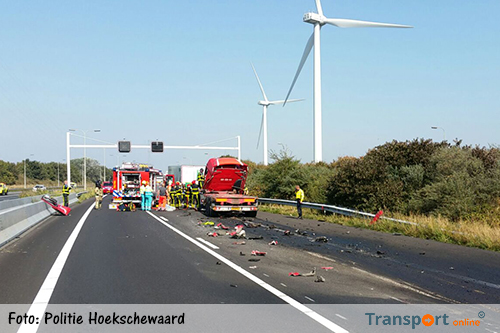 Ernstig ongeval met twee vrachtwagens op A29 [+foto]