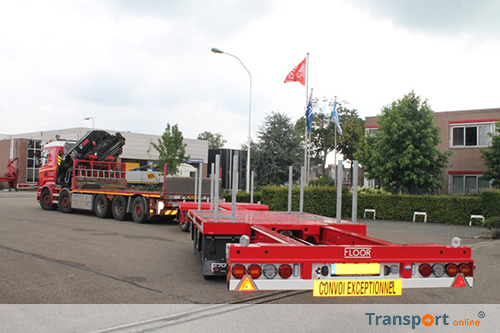 3-assige uitschuifbare FLOOR aanhangwagen voor Transportbedrijf Hak uit Ridderkerk
