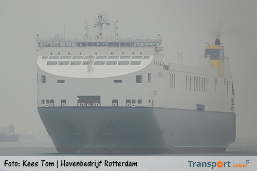 Grootste RoRo schip ter wereld 'MV Celine' gearriveerd in Rotterdam