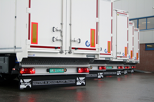 Vijf Kraker CF-ISO koeltrailers voor Beltransways