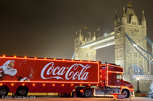 Kersttruck van Coca-Cola stuit op weerstand in Groot-Brittannië