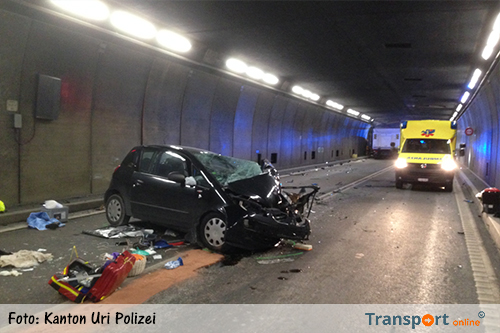 Gotthard-tunnel urenlang afgesloten na dodelijk ongeval met vrachtwagen