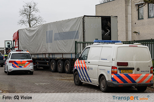 Vier aanhoudingen en inbeslagname vrachtwagen in Breda [+foto's]