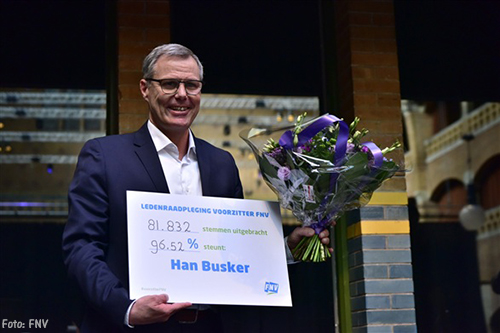Han Busker gekozen tot nieuwe voorzitter FNV