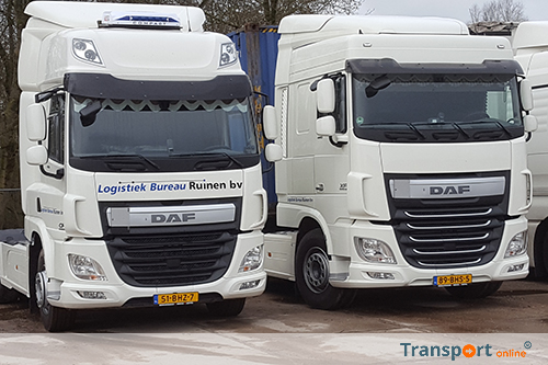 Twee nieuwe DAF vrachtwagens voor Logistiek Bureau Ruinen BV