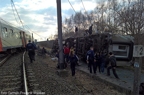 Trein reed veel te hard bij ongeluk Leuven