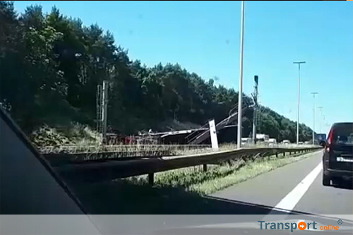 Veel problemen op Belgische E314 na twee ongevallen met vrachtwagens [+video]