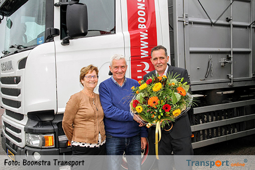 Piet Miedema al 50 jaar chauffeur bij Boonstra Transport