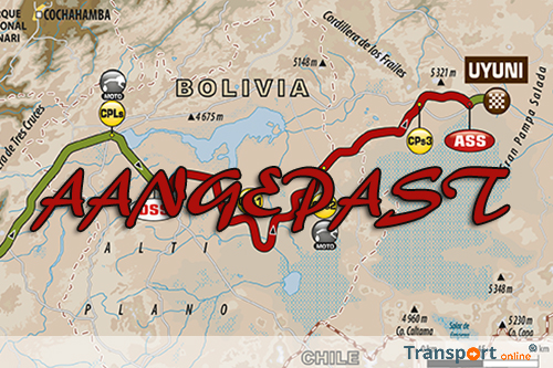 Dakar etappe 7: aangepaste route La Paz - Uyuni