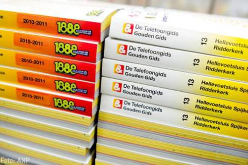 Papieren telefoongids houdt op met bestaan