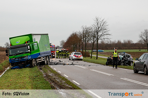 Dode bij ernstig ongeval met vrachtwagen in Almkerk [+foto]