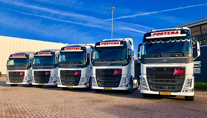 Vijf Volvo FH-trekkers voor Portena Logistiek