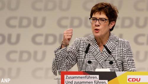 Annegret Kramp-Karrenbauer nieuwe leider CDU