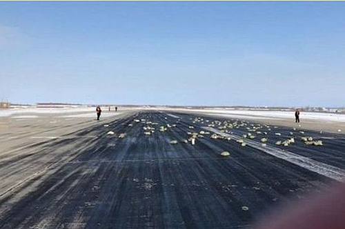 Russische Antonov An-12 verliest lading goud, zilver, platina en diamanten tijdens opstijgen [+foto's&video]
