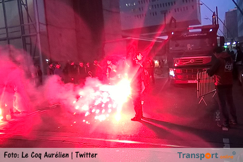 Spoorwegstakers blokkeren bussen in Lille [+foto's]