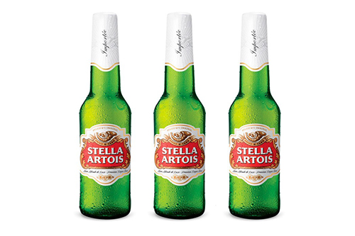 Mogelijk glas in flesje bier Stella Artois