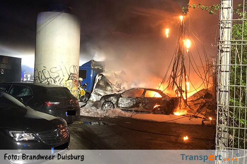Berliner Brücke in Duisburg voor onbepaalde tijd afgesloten na vrachtwagenbrand