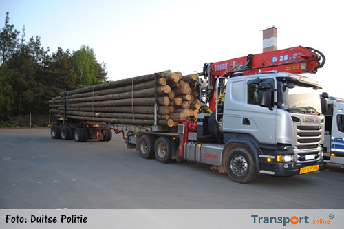 Boetes voor overbeladen houttransporten in Duitsland
