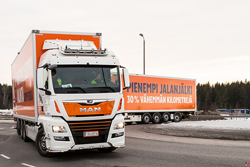 Finse Kesko Group reduceert CO2-uitstoot met extra lange MAN-trucks