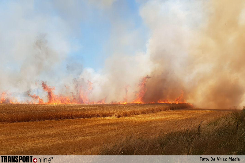 N368 weer open na zeer grote brand in graanveld [+foto]