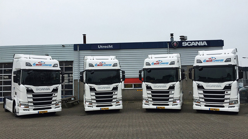 Vier nieuwe Scania R410 trekkers voor Morcargo Transport