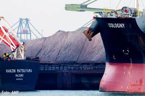 Overslag kolen in zeehavens gedaald 